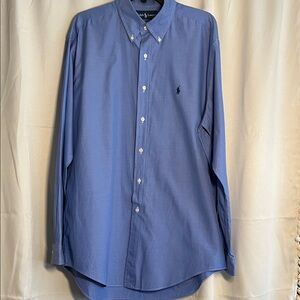 Ralph Lauren Men’s Blue Button Down Classic Fit Shirt 16 34/35